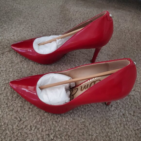 Sam Edelman Hazel Point Toe Pump in Red Patent Leather size 6.5 - Picture 1 of 10